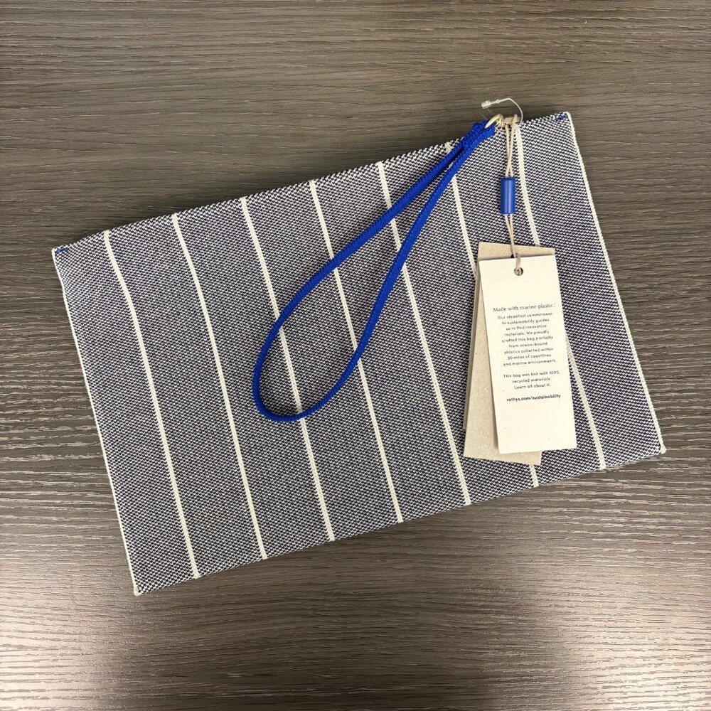 Rothy's Wristlet in Marine Stripe